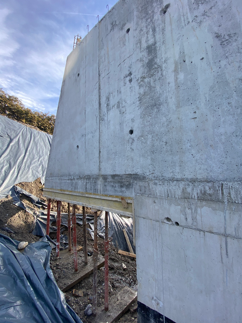 Sous bassement de chalet à Megève 