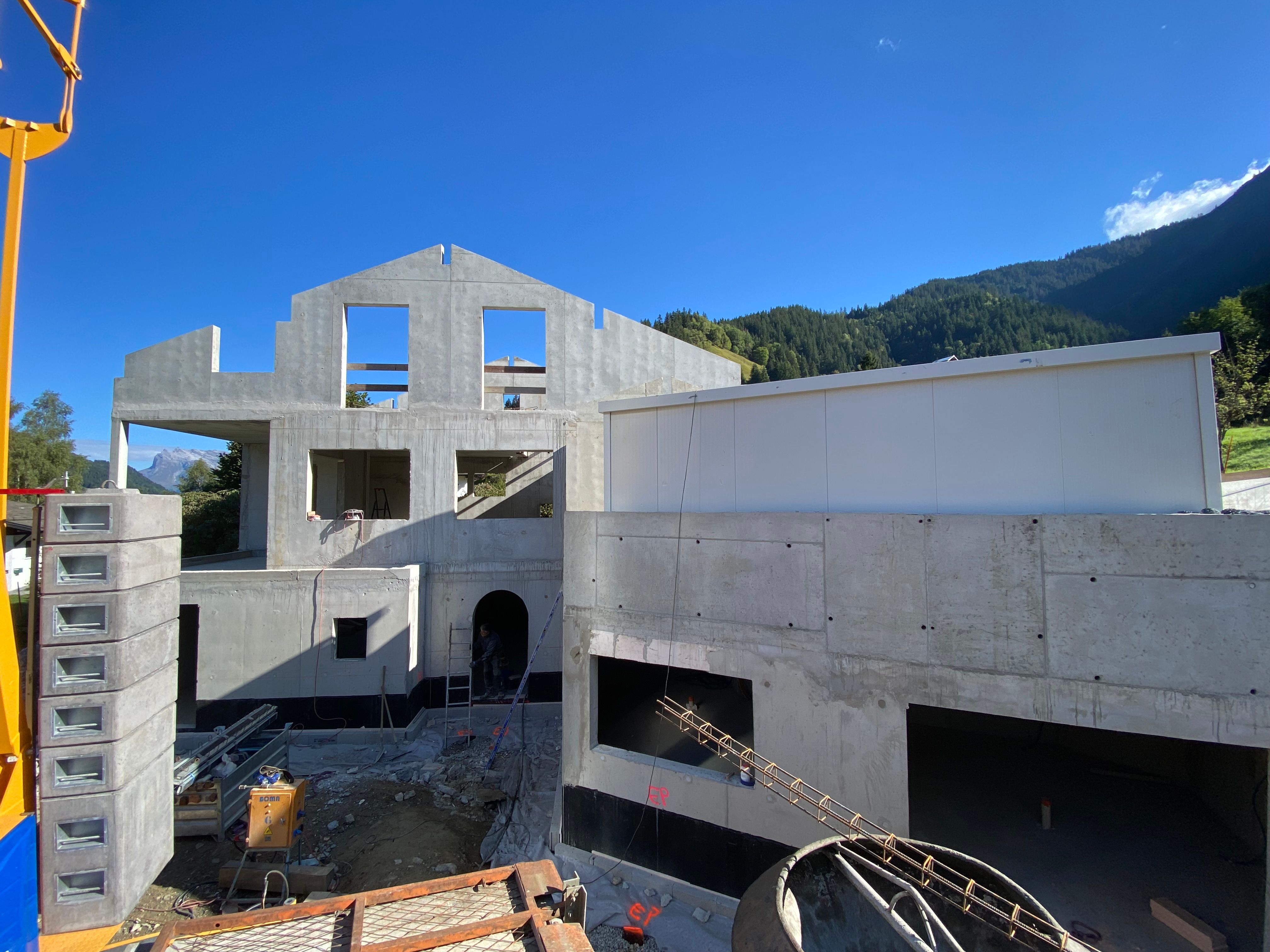 Maçonnerie d'un chalet aux Contamines Montjoie 