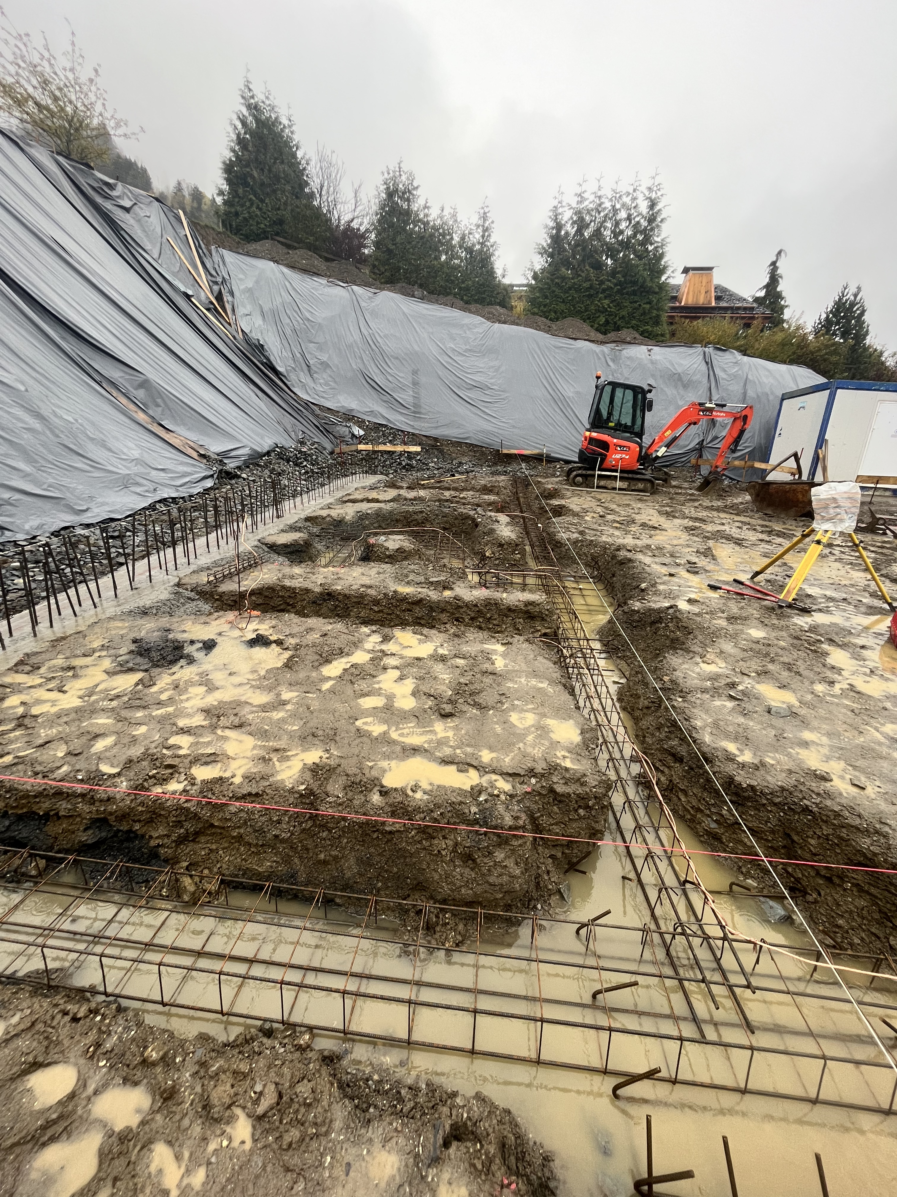 Sous bassement de chalet à Megève 