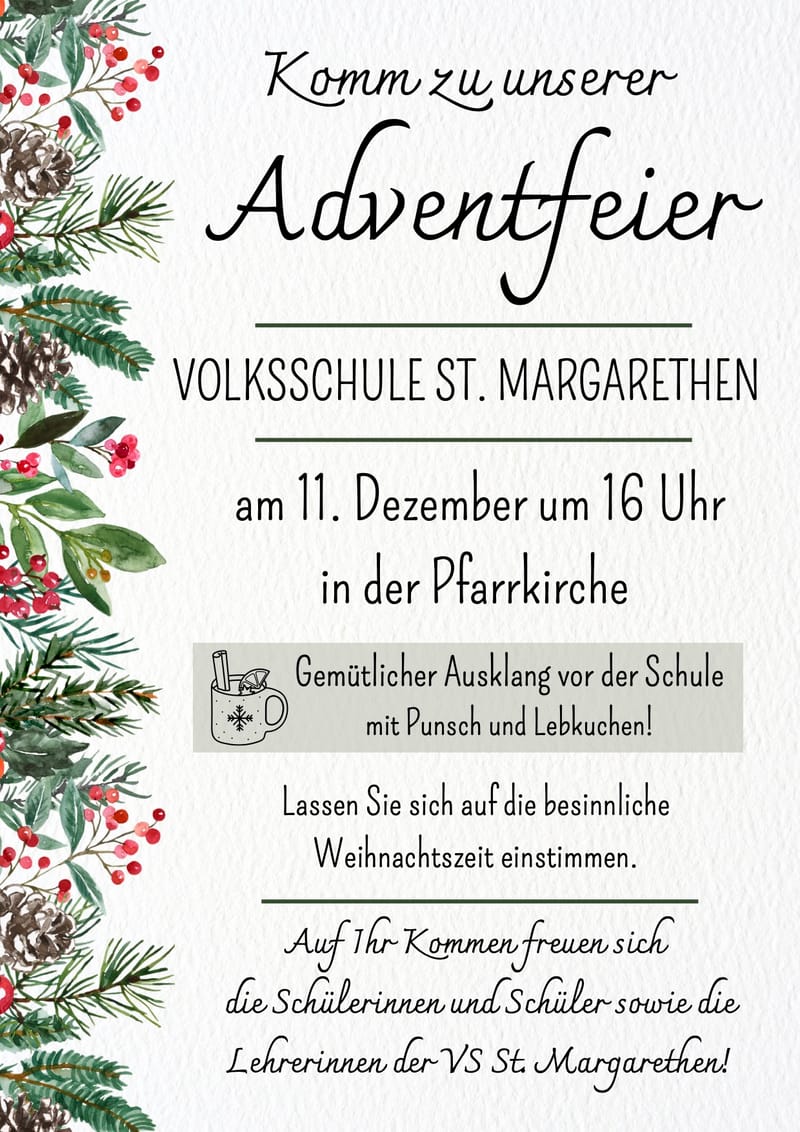 Einladung zur Adventfeier