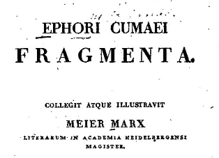 Ephorus of Cyme / Έφορος ο Κυμαίος