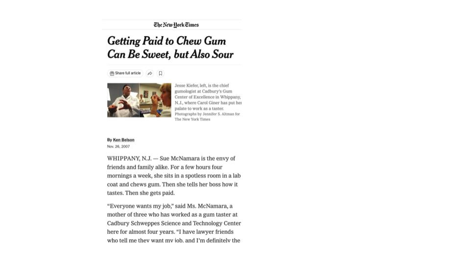 Cadbury Gum Tasting Event