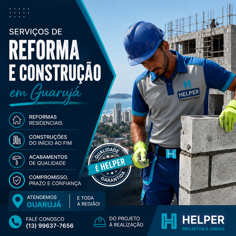 Pedreiro Guarujá construção e reformas