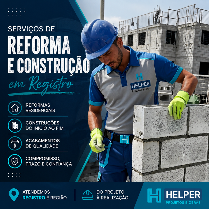 Pedreiro em Registro construção e reformas