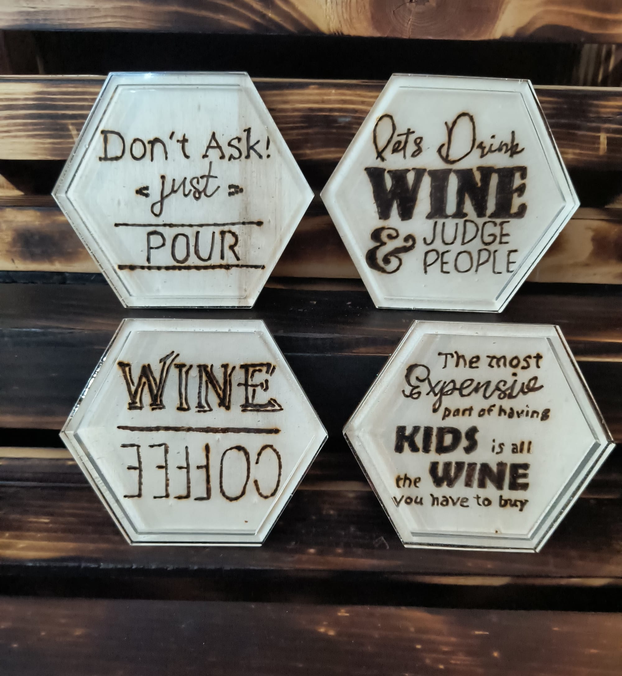Wine Phrases (Set of 4$20 Single $6)