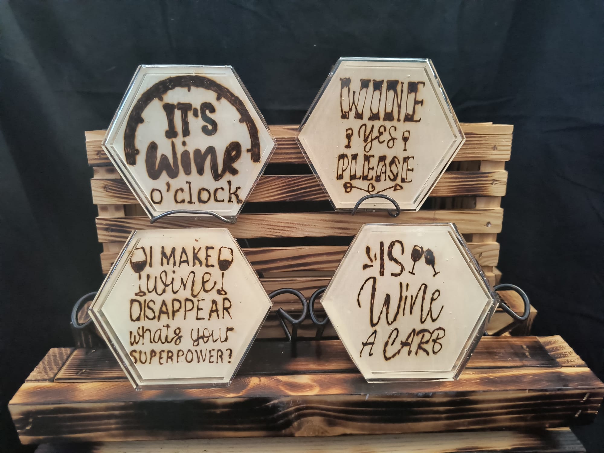 Witty WIne Coasters (Set for $20Single for $6)