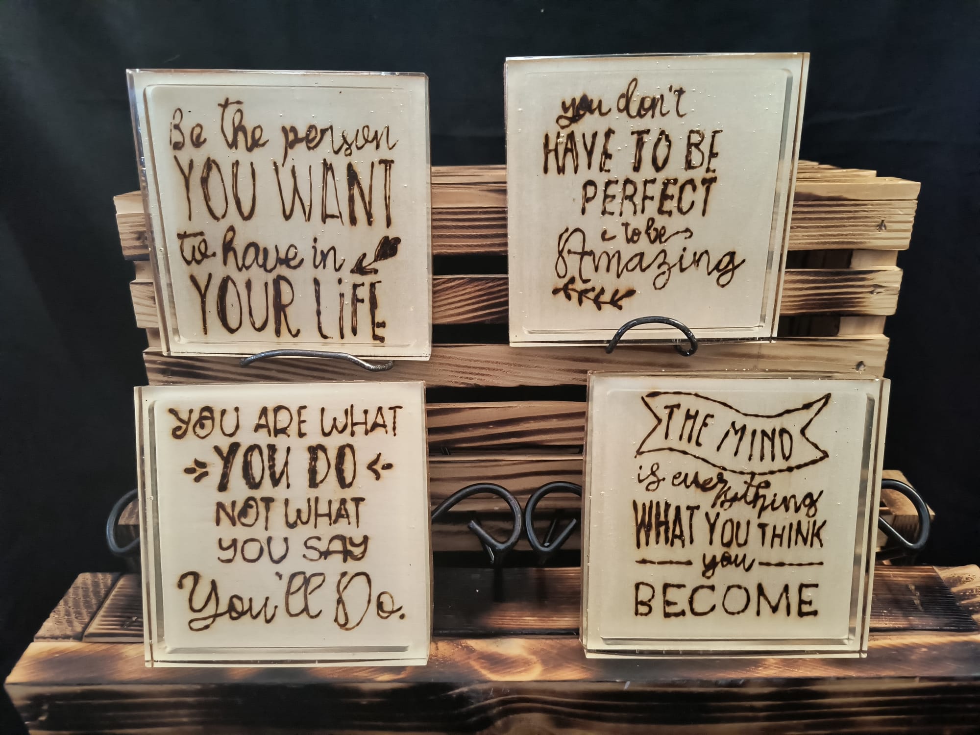 Positive Affirmation Coasters 2(Set of 4 $20 Single $6)