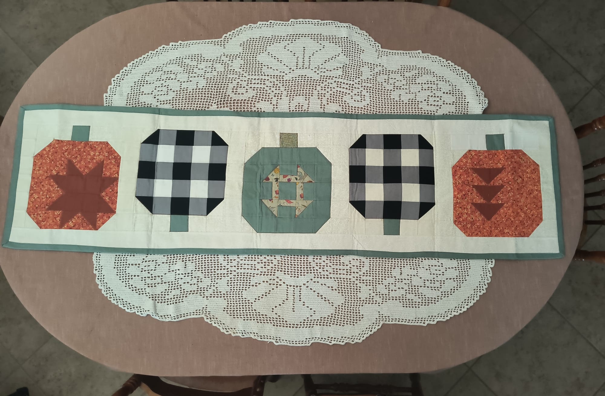 Pumpkin Quilted Table Runner By CHAUS ($50)