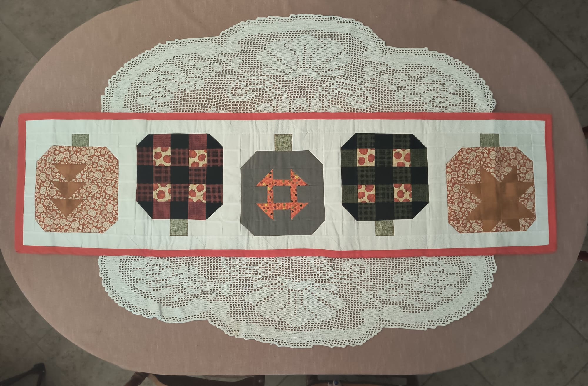 Pumpkin Quilted Table Runner By CHAUS ($50)