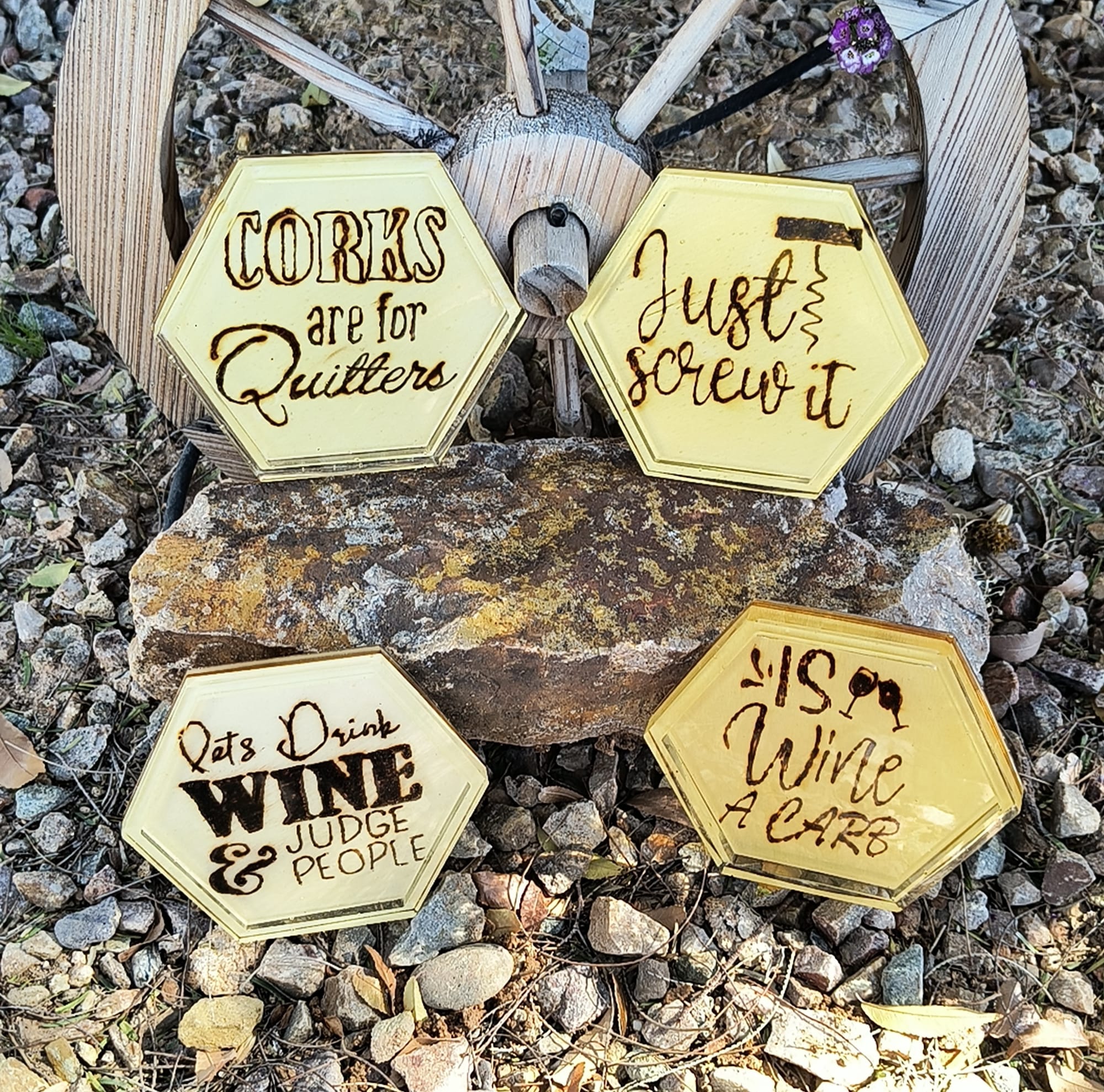 Wine Phrases (Set of 4 $20 Single $6)