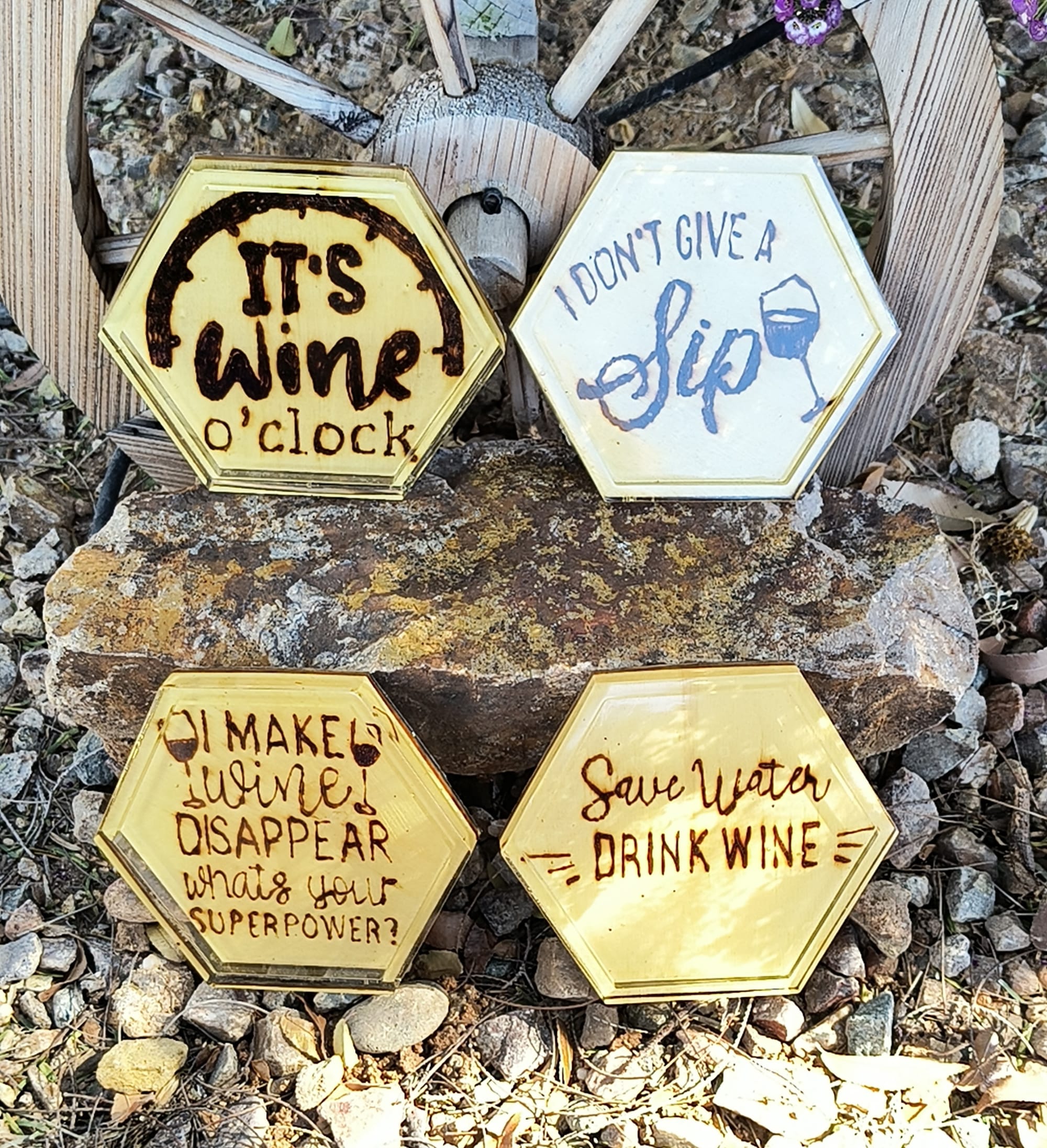 Wine Phrases (Set of 4 $20 Single $6)