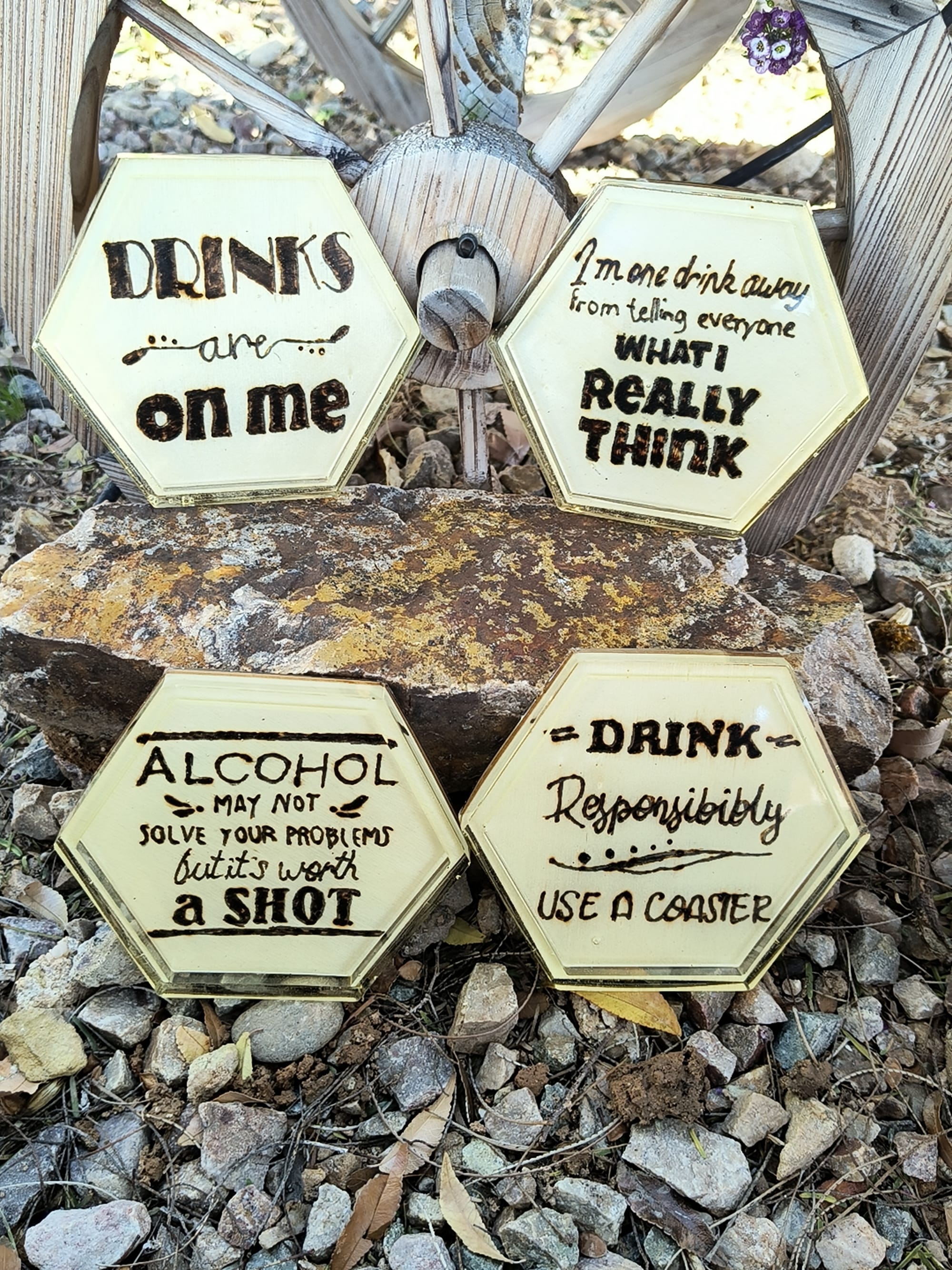 Wine Phrases (Set of 4 $20 Single $6)
