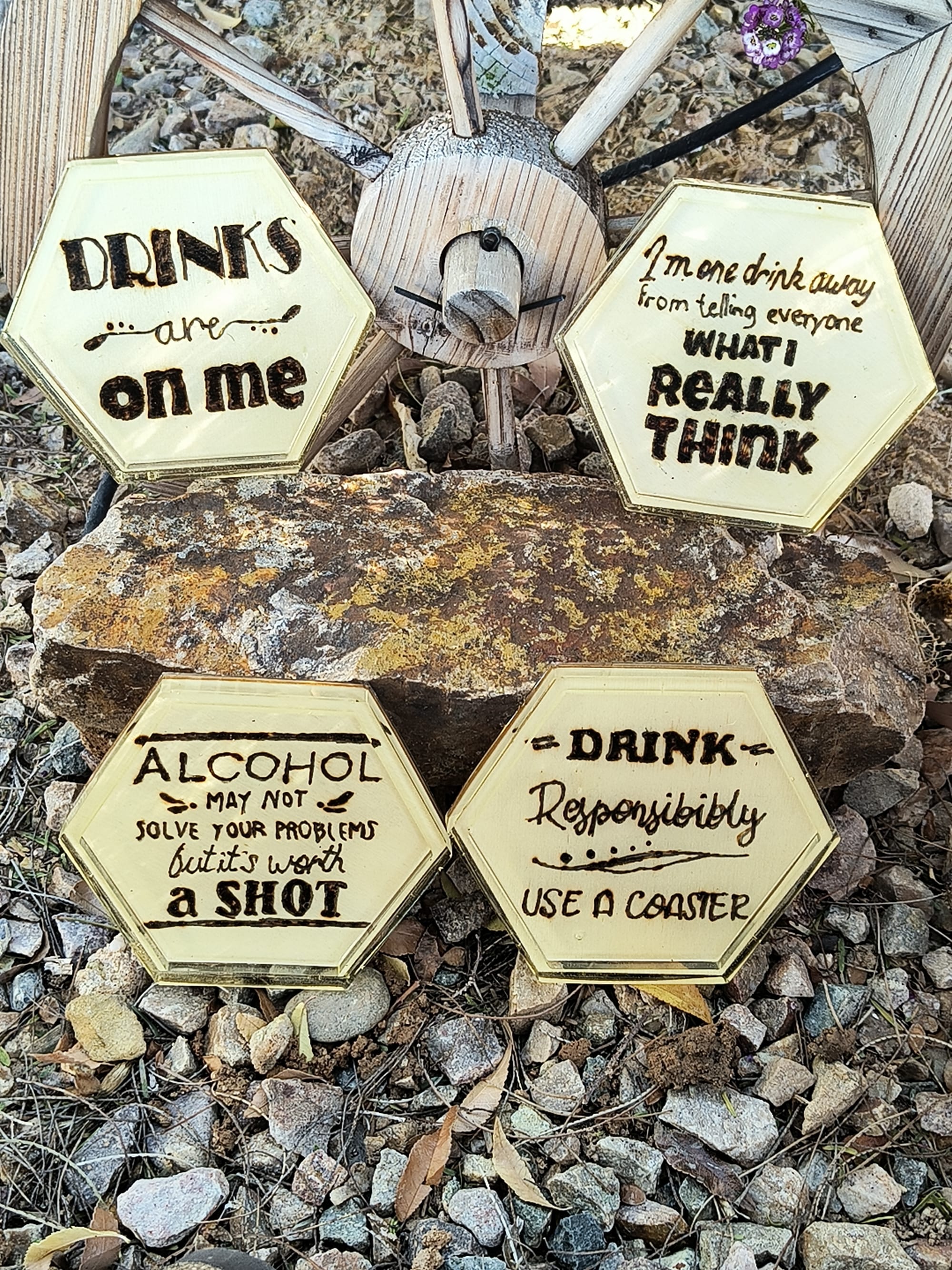 Alcohol Phrases (Set of 4 $20 Single $6)