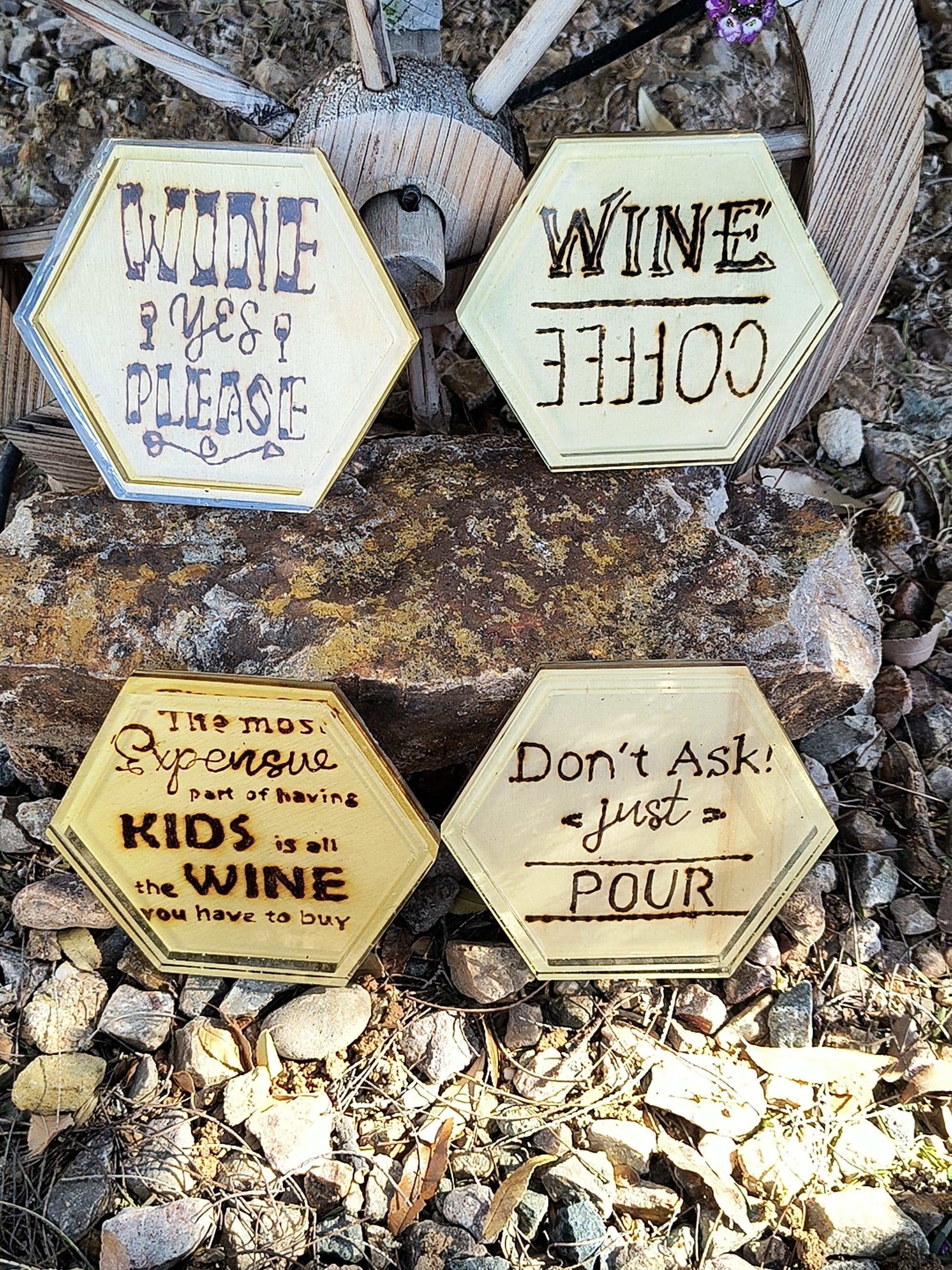 Wine Phrases (Set of 4 $20 Single $6)