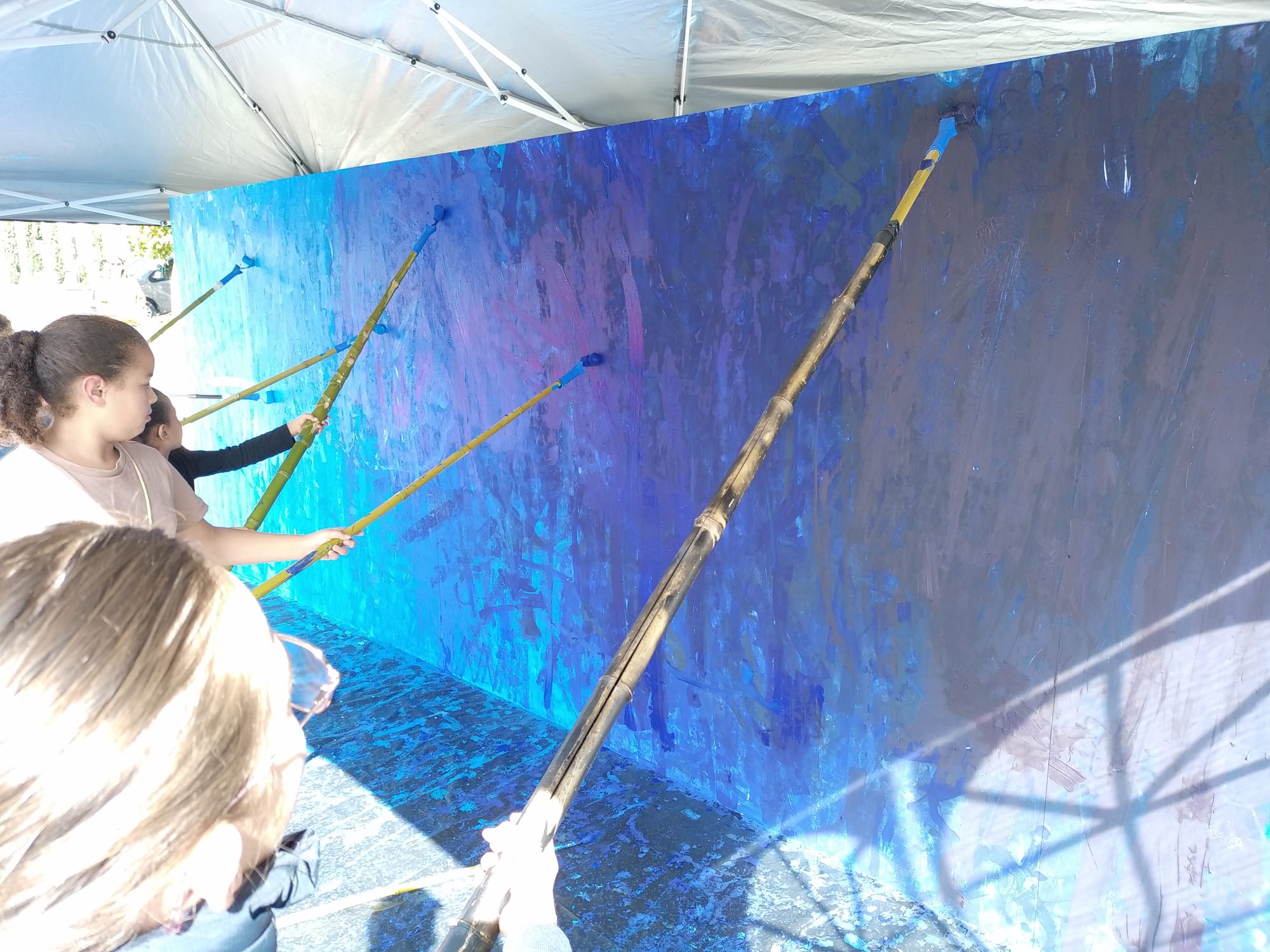 fresque collaborative avec révélation finale