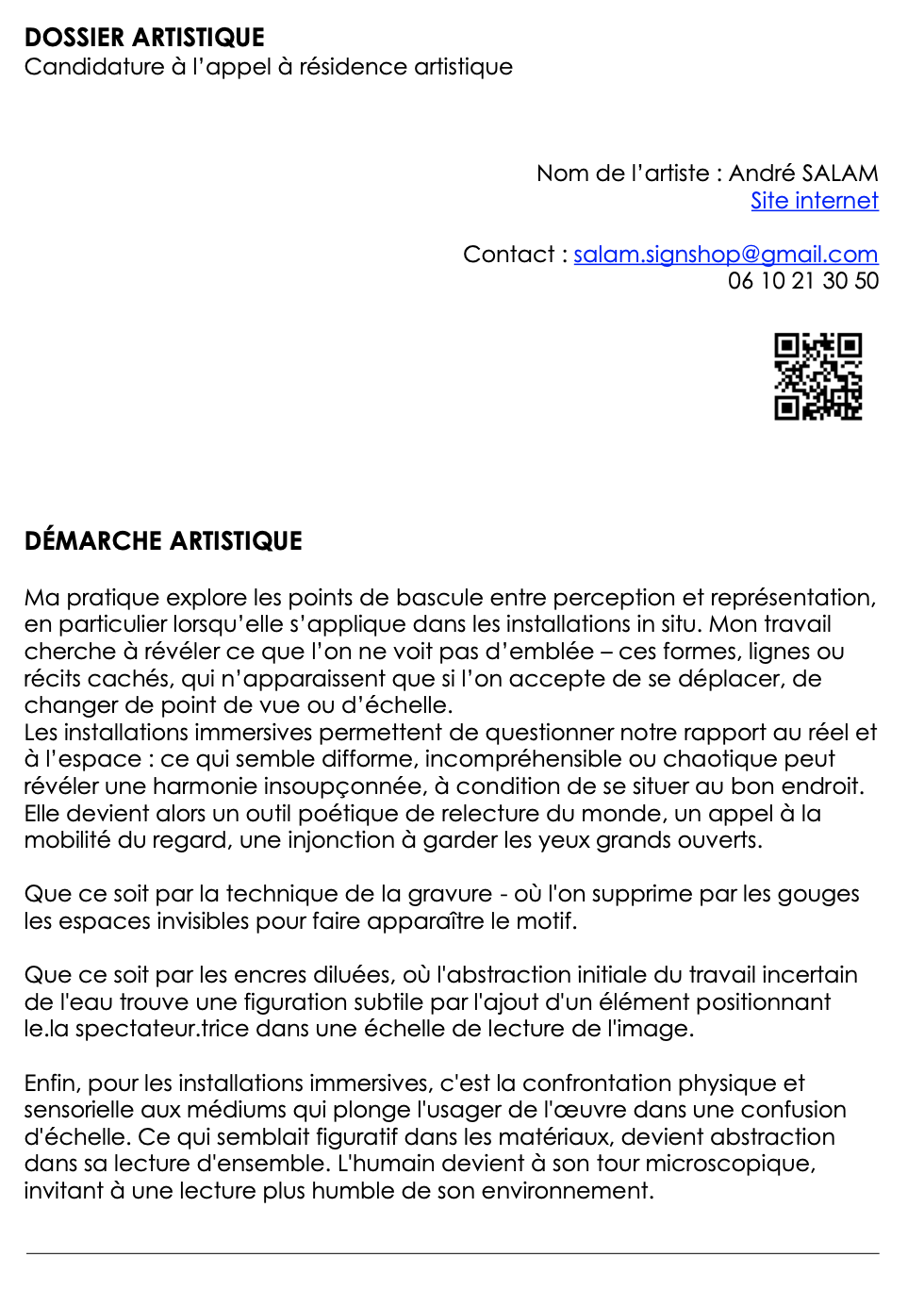 Présentation et actualités