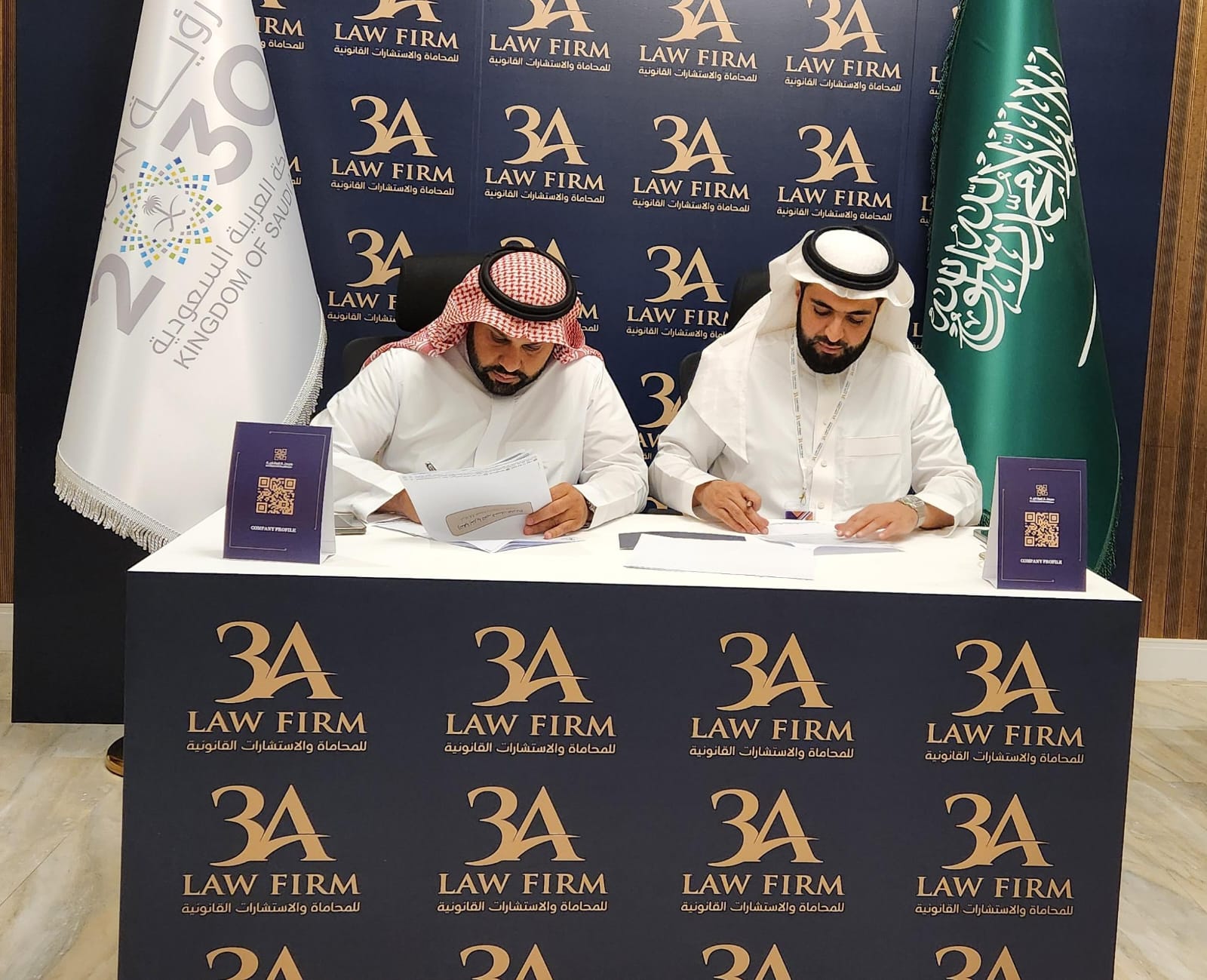 Signing of a legal services agreement between 3A Law Firm and Hemanah Real Estate Company