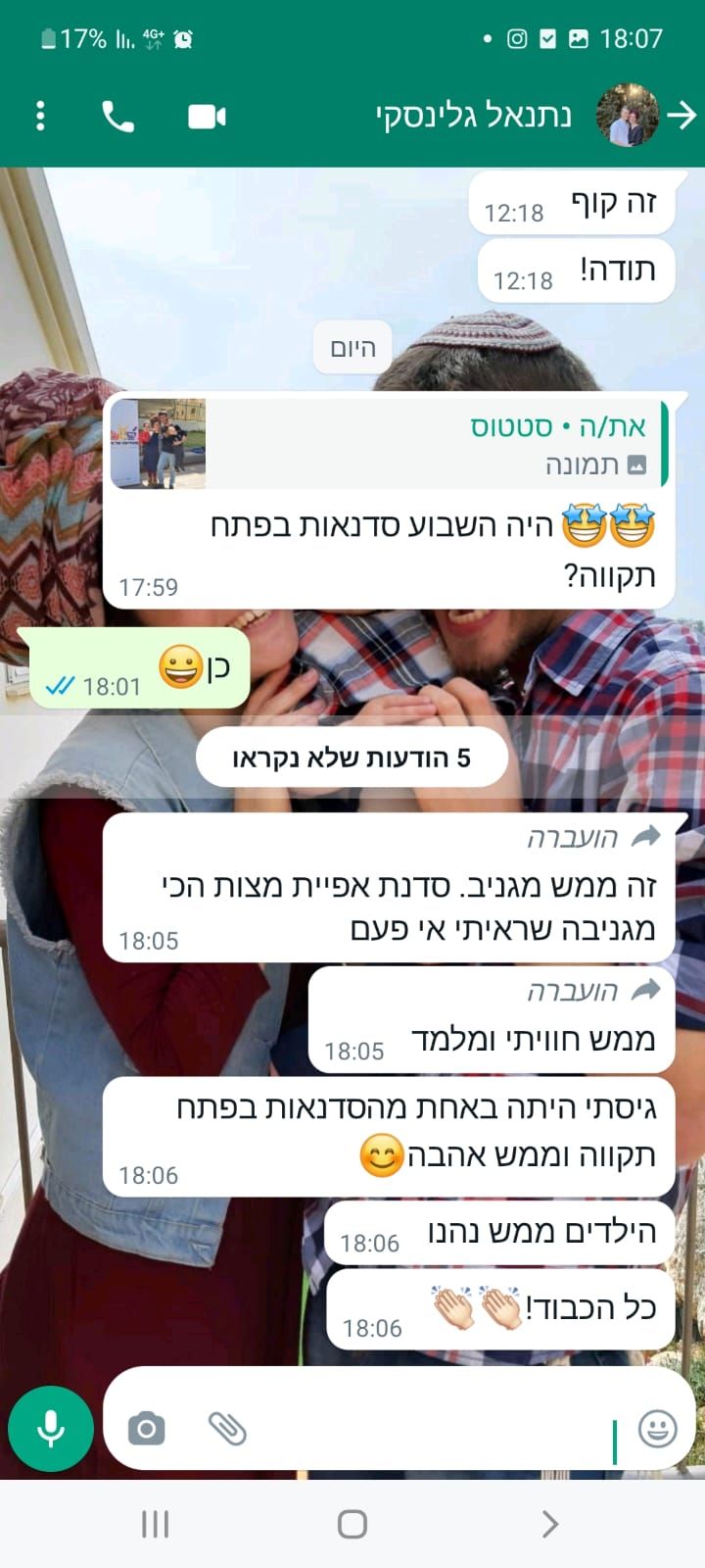 תגובות של אחרי פעילות