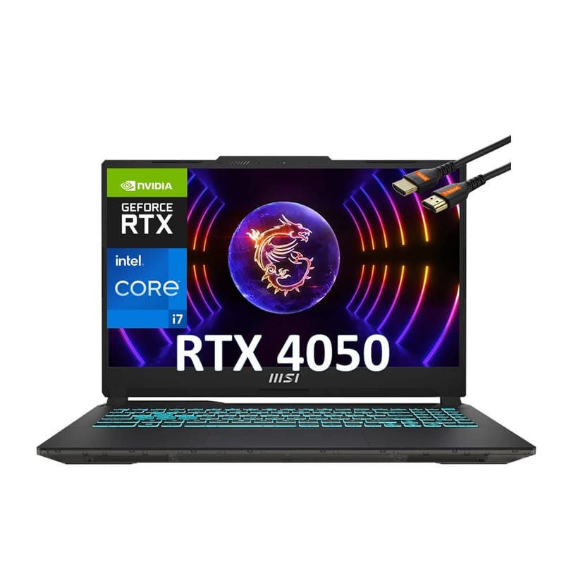 MSI Cyborg 15 A13VE Gaming Laptop – Intel Core i7-13620H | RTX 4050 6GB | 16GB DDR5 | 1TB SSD | 15.6″ FHD 144Hz | Windows 11 | Blue Backlit Keyboard | Translucent Black