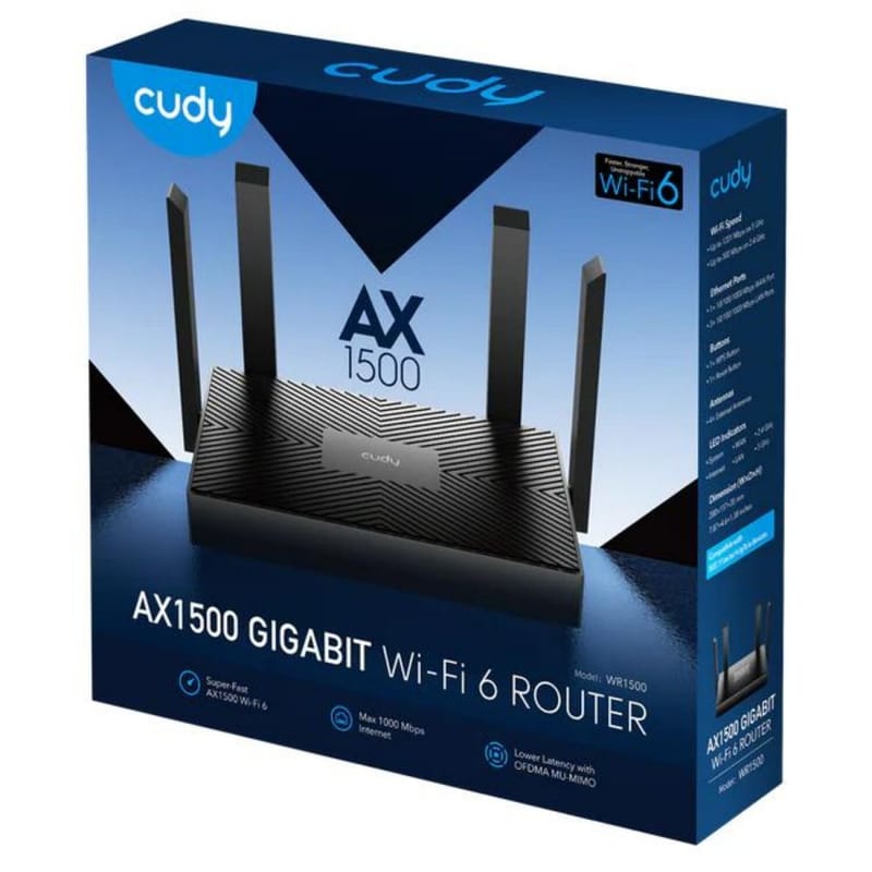 CUDY WR1500 AX1500 Gigabit Wi-Fi 6 Router | High-Speed Wireless Router