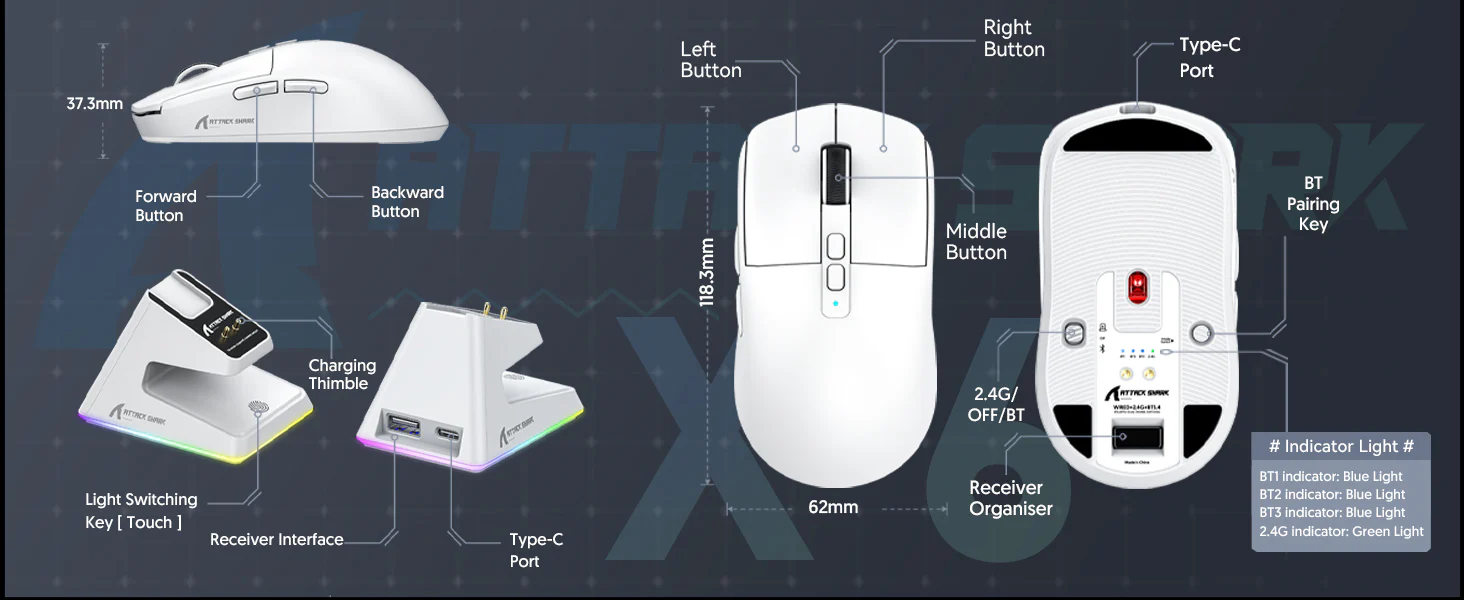 Attack Shark X6 Gaming Mouse