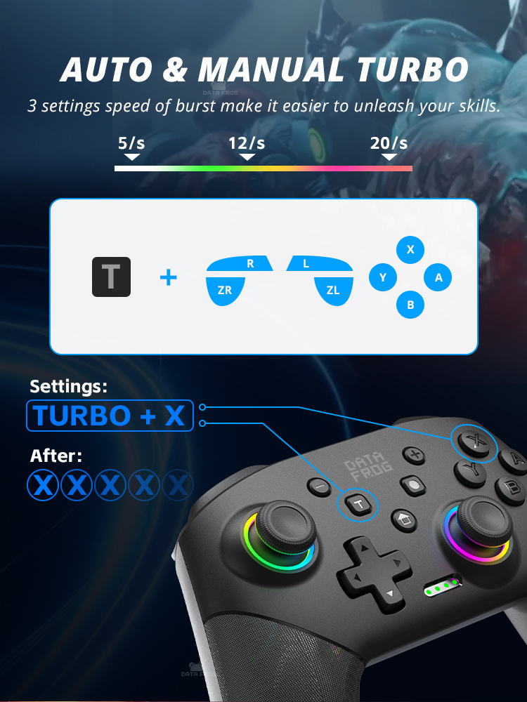 Switch Pro Wireless Gaming Control with light up effects | Definitive  Development