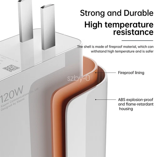 Xiaomi 120W Fast Wall Charger Adapter USB-C Cable Mi 11T/12T/13T Pro 12S/11Ultra - Picture 5 of 16