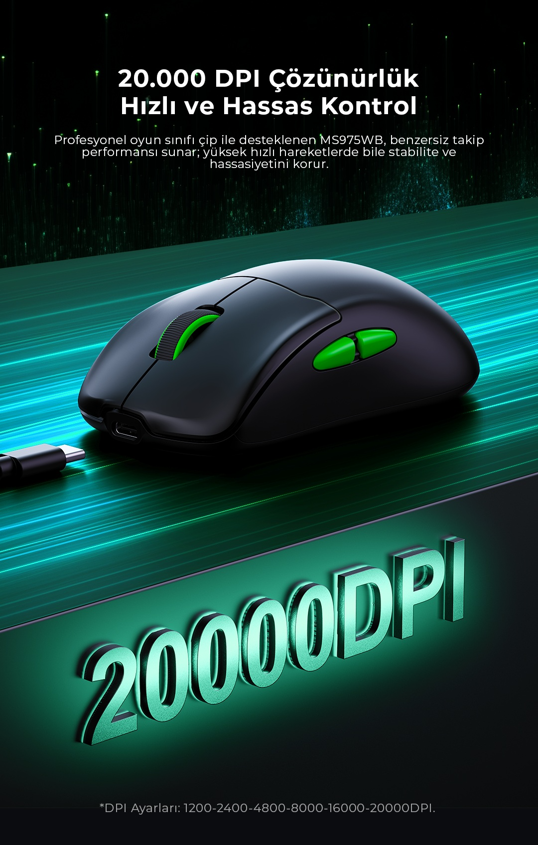 Havit Gamenote MS975WB Wireless Gaming Mouse - Siyah