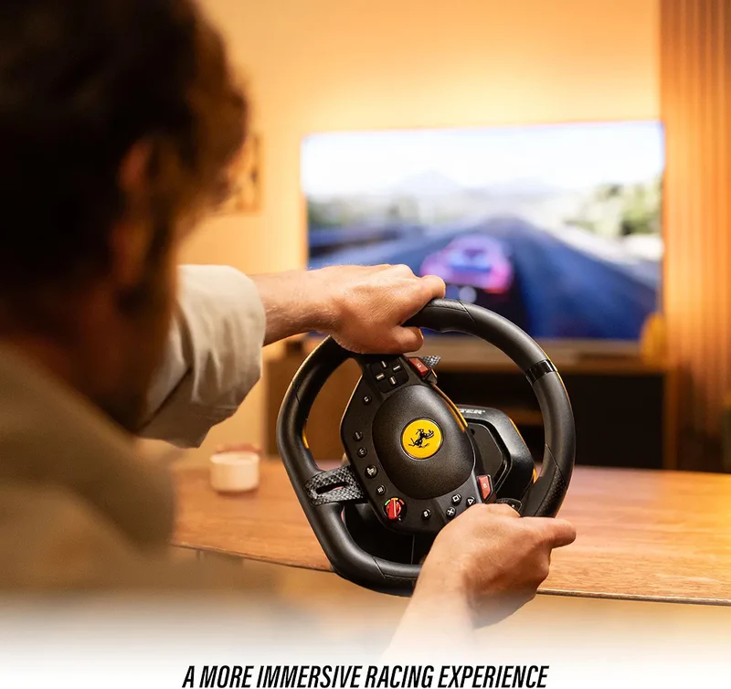 Thrustmaster T98 Ferrari 296 GTB Racing Wheel and Pedal Set For PS5, P