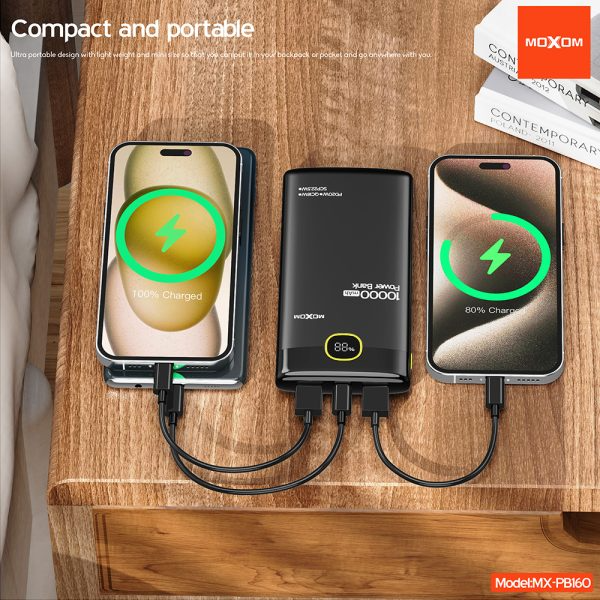 Moxom MX-PB160 10000mAh Dual Direction Fast Charging Power Bank