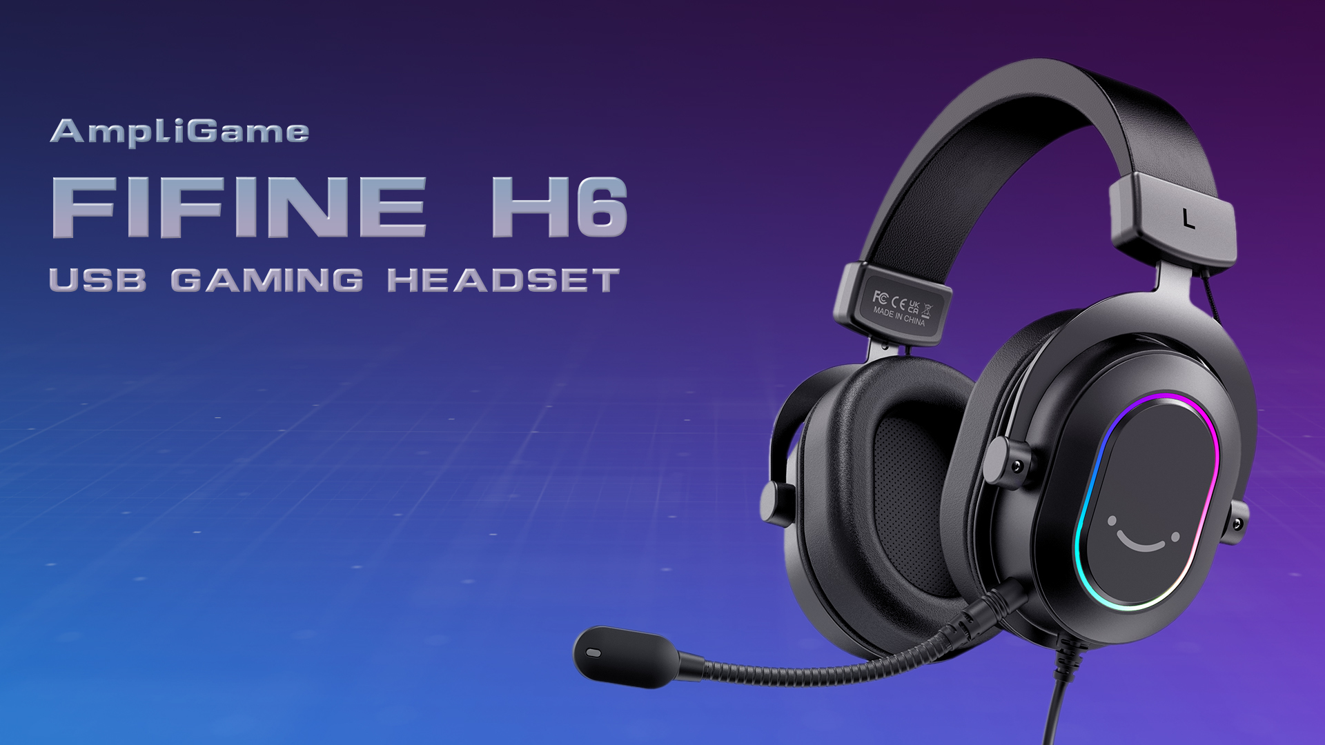 Amazon.com: FIFINE Gaming Headset for PC-Wired Headphones with  Microphone-7.1 Surround Sound Computer USB Headset for Laptop, Streaming  Headphones on PS4/PS5, with EQ Mode, RGB, Soft Ear Pads - AmpliGame H6 :  Video