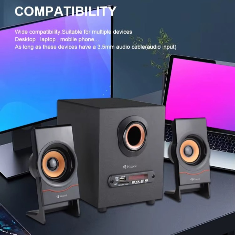 Kisonli C80 Wired Bluetooth Subwoofer Speaker With Bass And Remote Control  | Daraz.com.np