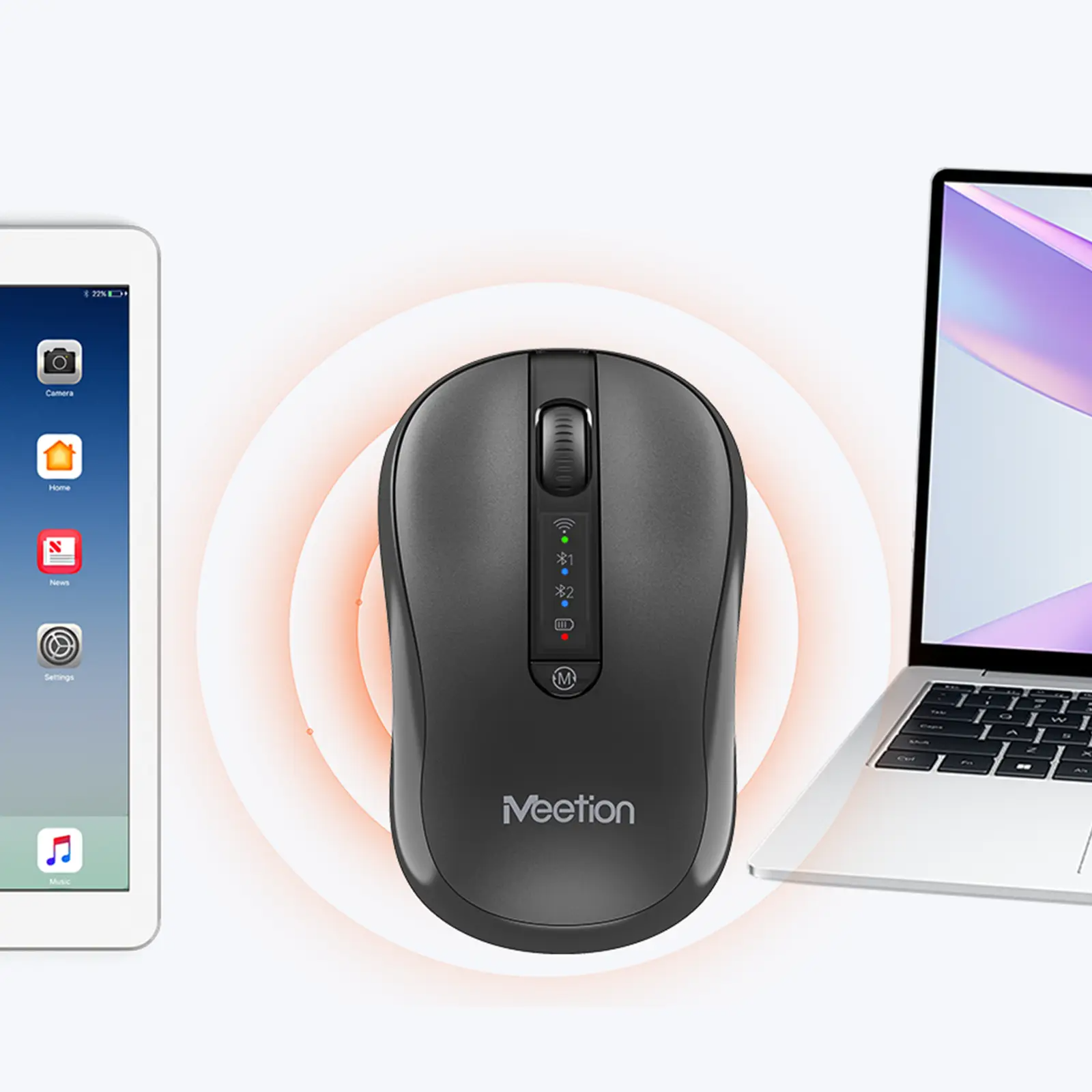 Wireless 2.4G&Blueetooth Silent Mouse