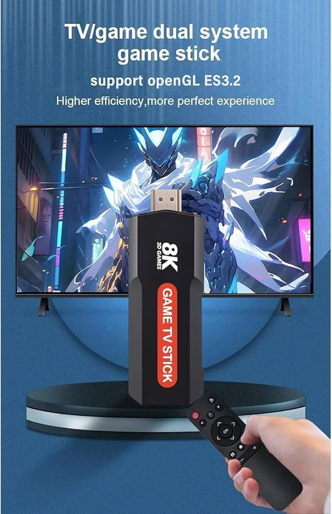 Q9 Game Stick 8K Dual System Android TV Box and Game With Wireless  Controller 64G TV Stick 10000+ Games : Amazon.co.uk: Electronics & Photo