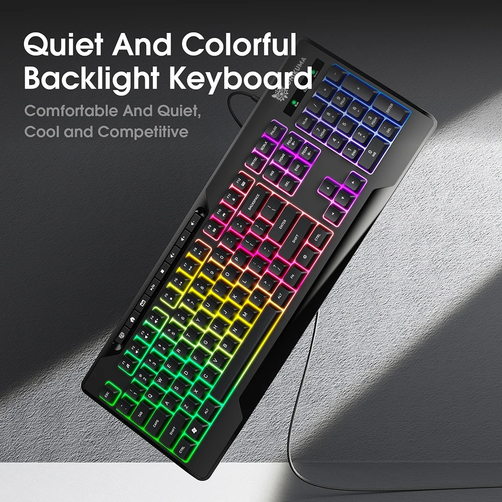 ONIKUMA G32 Matte Black Wired Gaming Keyboard with RGB Backlit Matte Key  Caps – Jaber Game Store
