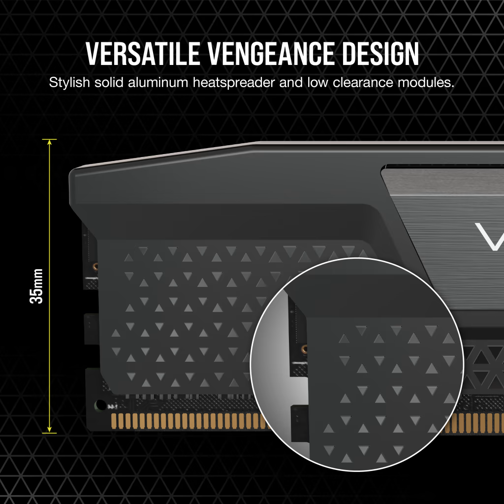 VENGEANCE® 16GB (2x8GB) DDR5 DRAM 5200MT/s CL40 Memory Kit — Black