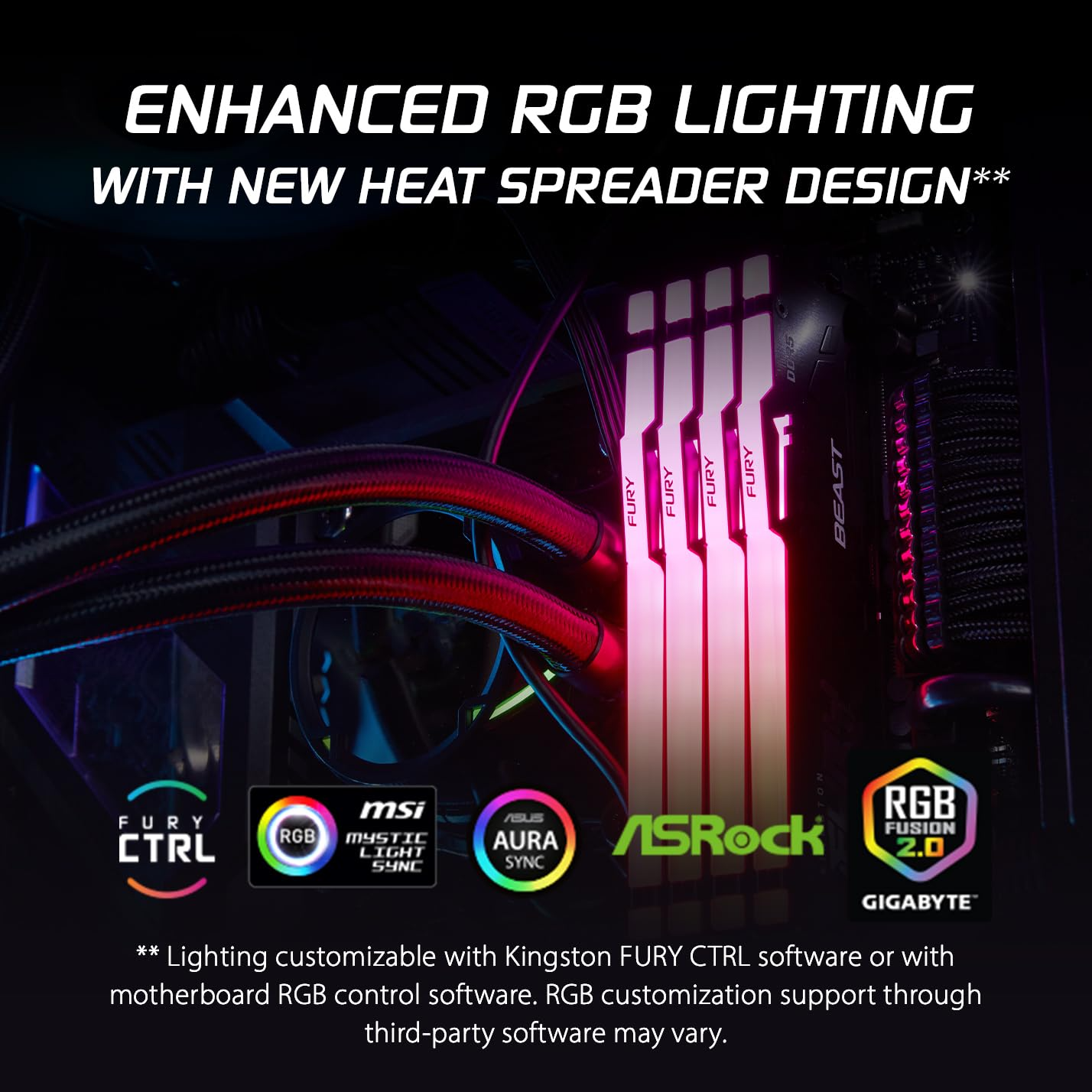 Kingston FURY Beast RGB 16GB 6800MT/s DDR5 CL34 Desktop Memory | AMD EXPO |  Single Module | KF568C34BBEA-16 at Amazon.com
