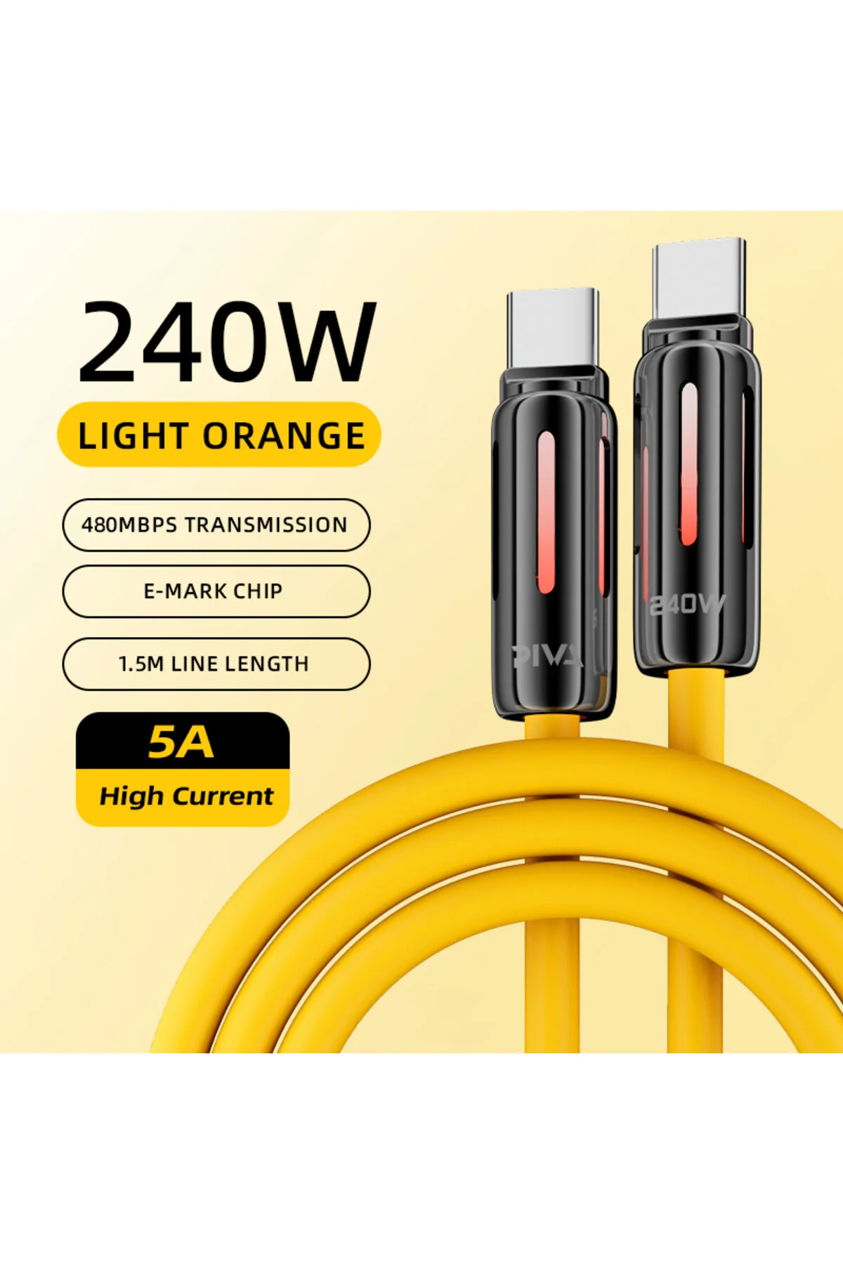 piva Beva FC-02 240W Type-C Lighting Cable for Android ...