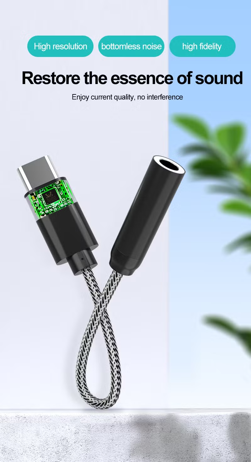 HiFi Audio 32bit 384kHz Dac USB Type C to 3.5mm Earphone ...