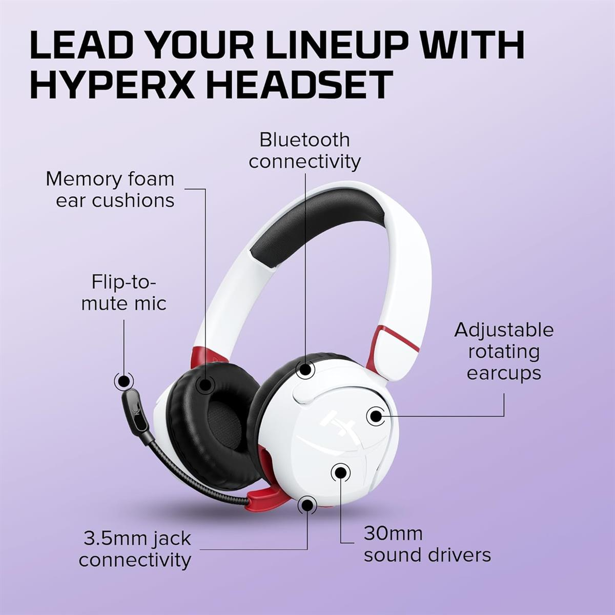 HyperX Cloud Mini Wireless (White) | Wireless Gaming Headset ...