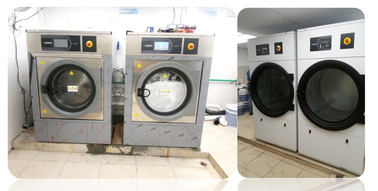 DOMUS´ Instalacion Equipos Industriales Lavanderia 35Kg 230V Medline Microtek Planta 1 La Romana