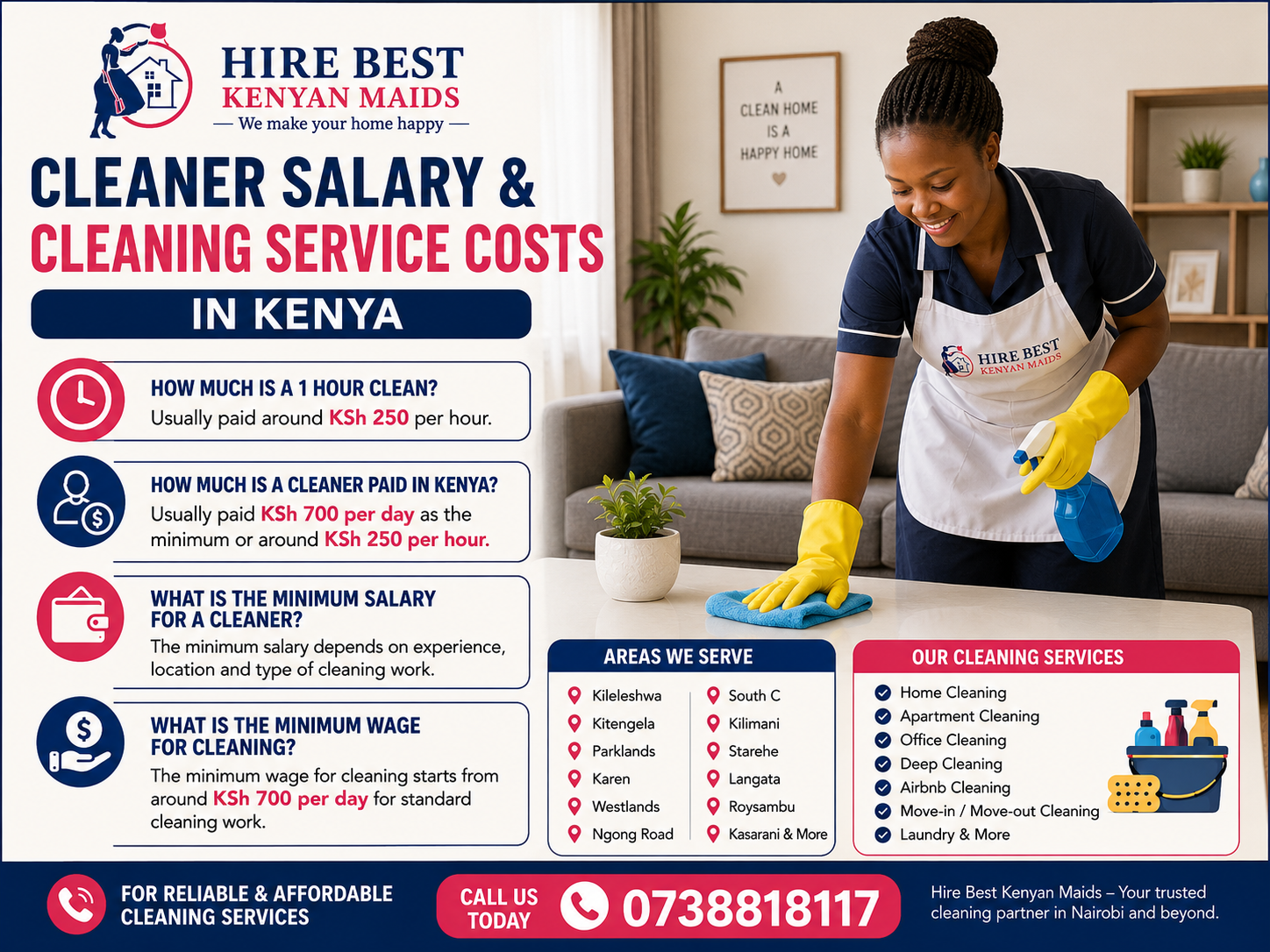How Much is a Cleaner Paid in Kenya?