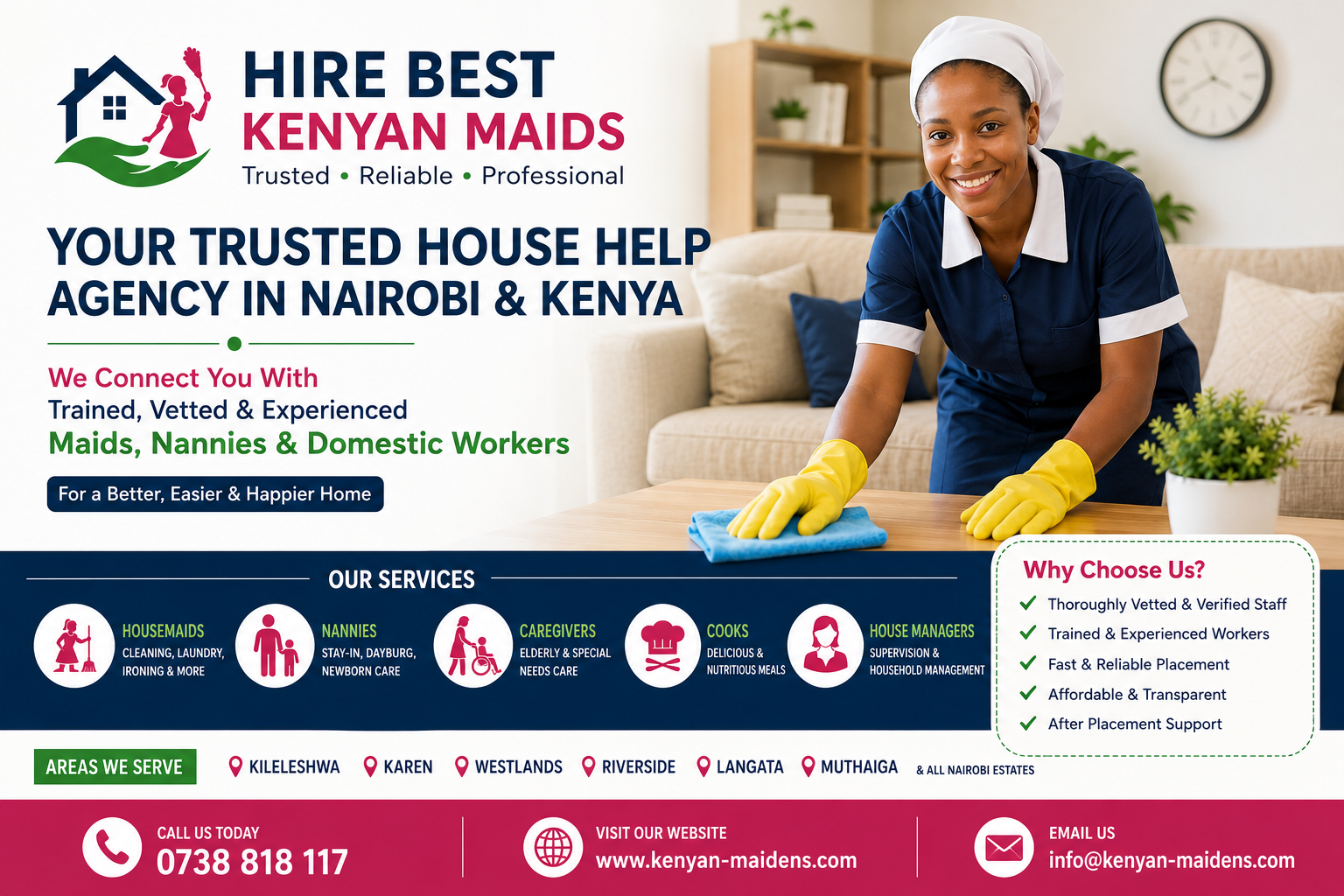 Hire Best Kenyan Maids | Best House Help Agency in Nairobi