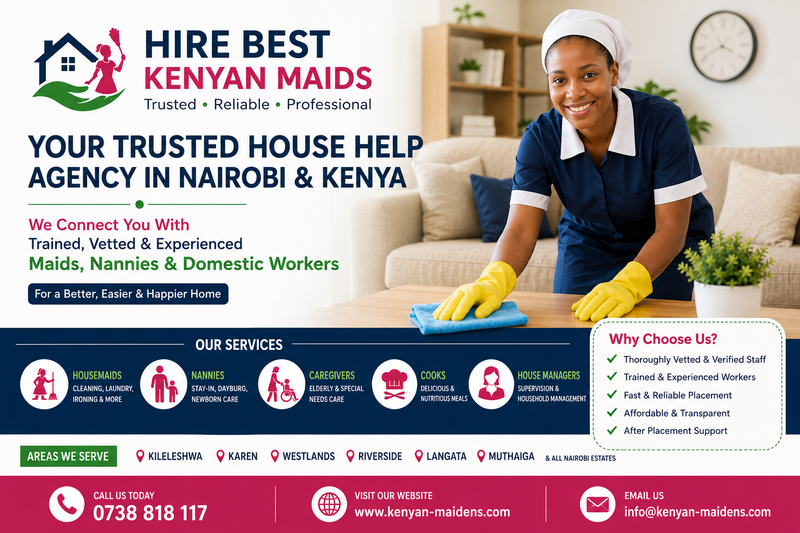 Hire Best Kenyan Maids | Best House Help Agency in Nairobi
