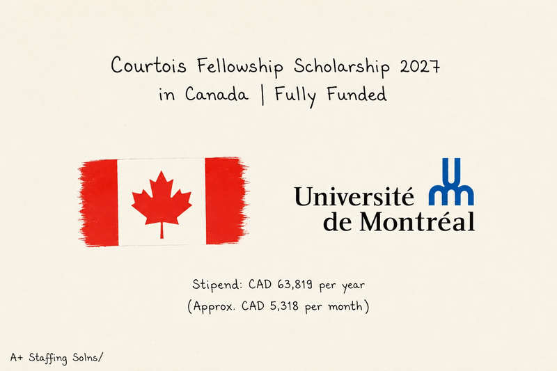 Courtois Fellowship Scholarship 2027 in Canada (Apply Now)