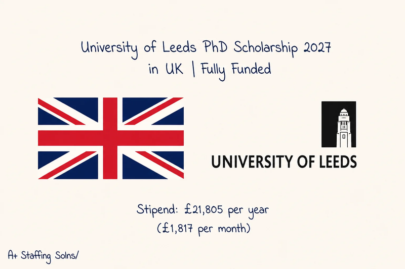 University of Leeds PhD Scholarship 2027 UK | Apply Now