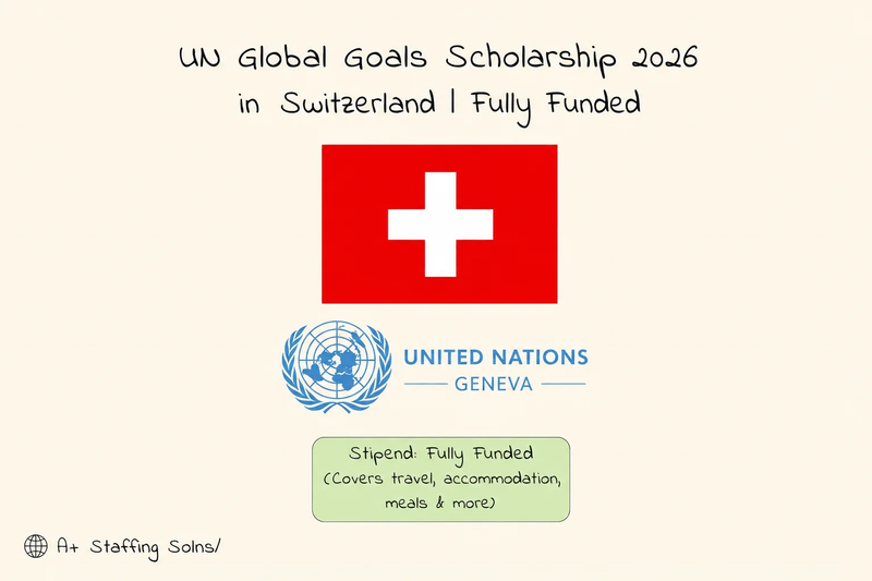 UN Global Goals Scholarship 2026 in Switzerland | Fully Funded Opportunity