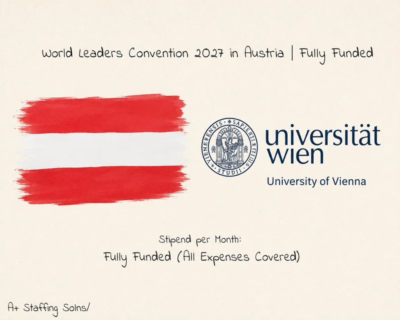 World Leaders Convention 2027 in Austria | Fully Funded Leadership Opportunity