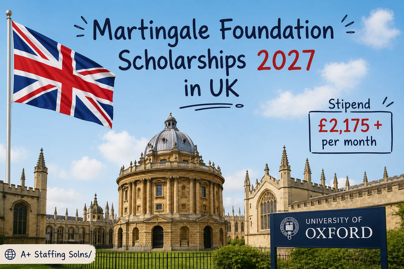 Martingale Foundation Scholarships 2027 in UK | Apply Now