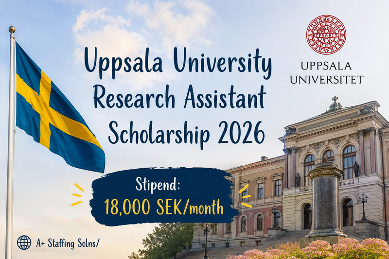 Uppsala Research Assistant Scholarship 2026 in Sweden | Fully Funded Research Opportunity